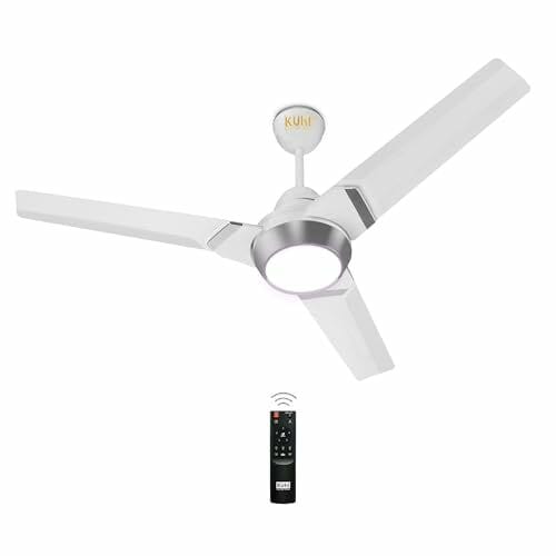KUHL Juwel J3 1200 mm 65% Power Saving BLDC Ceiling Fan | BEE 5 Star Rated & ISI Marked | High Air Flow | 5 Year Warranty on Motor | White