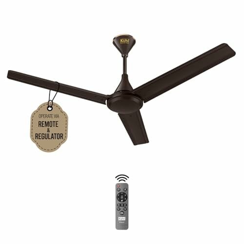 Buy KUHL Fest B1 1200MM Power Saving BLDC Ceiling Fan | 28W | Saves Upto 65% Electricity | BEE 5 Rated & ISI Marked | High Air Flow | Stylish Design | Remote & Regulator Operated | Espresso on EMI