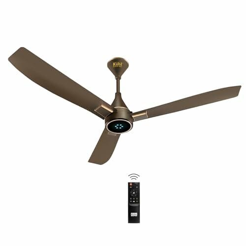 Buy KUHL Arctis A8 1200 mm BLDC 65% Power Saving BLDC Ceiling Fan With Remote | BEE 5 Star Rated | ISI Marked | High Air Flow & LED Indicators | 5 Year Brand Warranty on Motor |Espresso on EMI