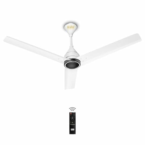 Buy KUHL Arctis A4 1200 mm BLDC 65% Power Saving BLDC Ceiling Fan With Remote | BEE 5 Star Rated & ISI Marked | High Air Flow | 5 Year Warranty on Motor | White Dual on EMI