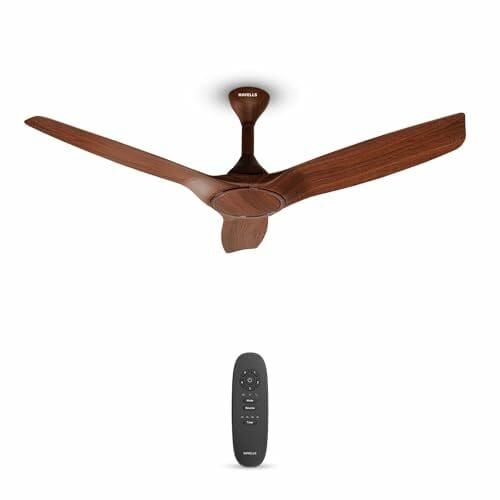 Buy Havells Stealth Air BLDC Wood 1200mm Premium Ceiling Fan with 100% Pure Copper|5 Star Rating|Remote Controlled |Watt: 40|Air Flow: 245 cmm|Speed: 280 RPM|Free Installation |2 Year Warranty (Walnut) on EMI