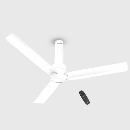 Buy Havells 1200mm Elio BLDC Ceiling Fan | Remote Controlled, High Air Delivery Fan | 5 Star Rated, Upto 60% Energy Saving, 2+1* Year Warranty | (Pack of 1, Elegant White) on EMI