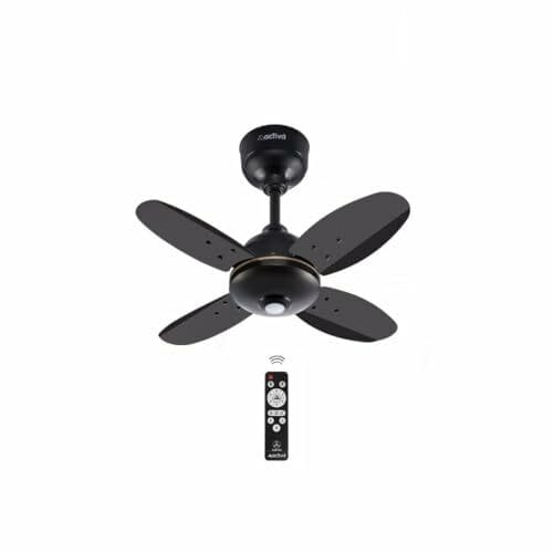 Buy ACTIVA Gracia 600MM Ceiling Fan, 4 Blade, BLDC 28 Watt Motor, Noiseless,High Speed Fan with LED Light, Energy Saving, Full Remote Control, Reversible Mode & Timer, 5 Years Warranty-Smoke Brown on EMI