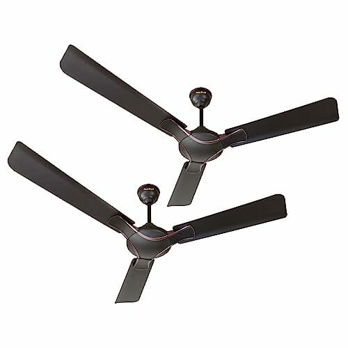 ACTIVA Corolla 1200mm Ceiling Fan, 390 RPM High Speed Air Delivery, 50 Watt Cooper Winding Motors, Anti Dust Coating, Less Noise, Large Sweep, 2 Years Warranty, Pack of 2 (Smoke Brown)