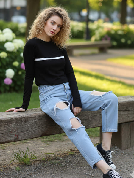 Buy Rigo Women Cotton Black Thumbhole Crop Top on EMI