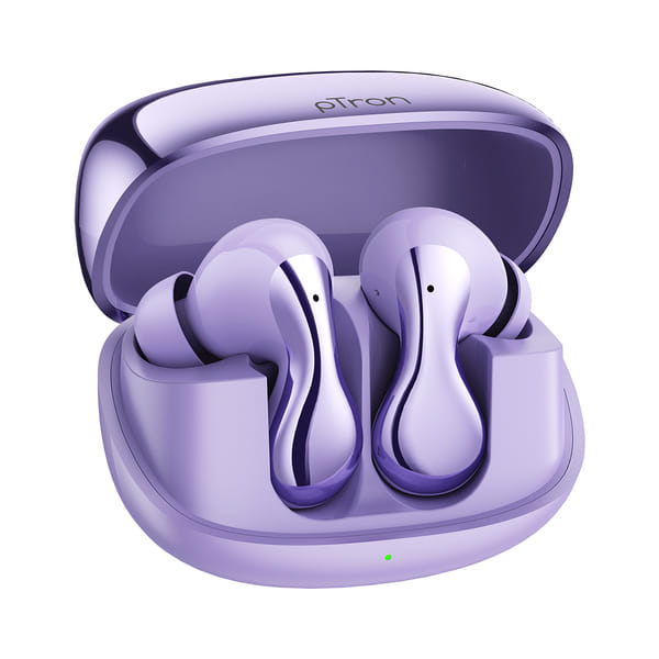 Buy pTron Bassbuds Tango In-Ear TWS Earbuds w/ Custom EQ, 50hrs Playtime, Pristine Sound, Dual HD Mic & AI-ENC Calls, Mobile App, Wireless Bluetooth V6.0, Touch Controls, Type-C Charging, IPX5 (Lilac) on EMI