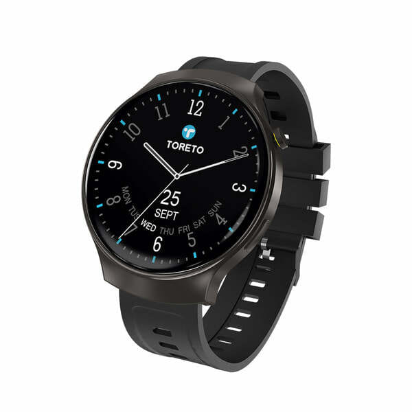 Buy Toreto ECLIPZ-S TORW-10 Smartwatch with1.38" HD Display, BT v5.3, IPX4, Multiple health tracking Modes, Magnetic charging, 12days standby (Black) on EMI