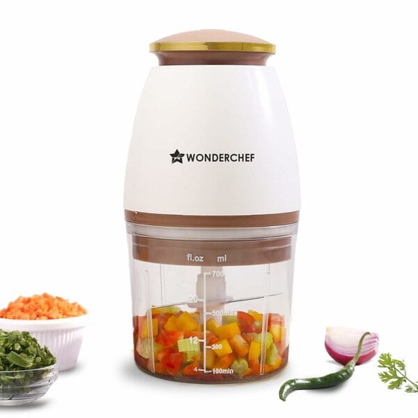 Buy Wonderchef Nutri-Chop Pearl Electric Chopper-700ml-White on EMI