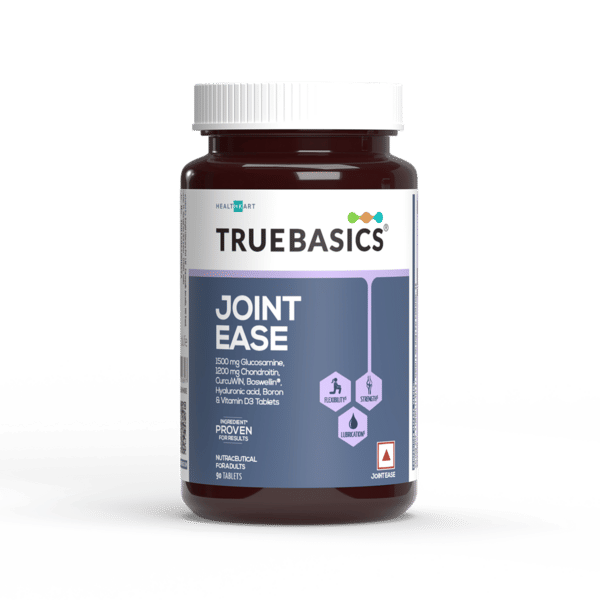 Buy TrueBasics Joint Ease (90 Tablets) | With 1500mg Glucosamine, 1200mg Chondroitin, Boswellia, Vitamin D3, and Hyaluronic Acid, Joint Support Supplement | For Joint Pain, Bone, and Muscle Strength on EMI