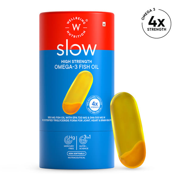 Buy Wellbeing Nutrition 4x Strength Omega 3 Fish Oil on EMI