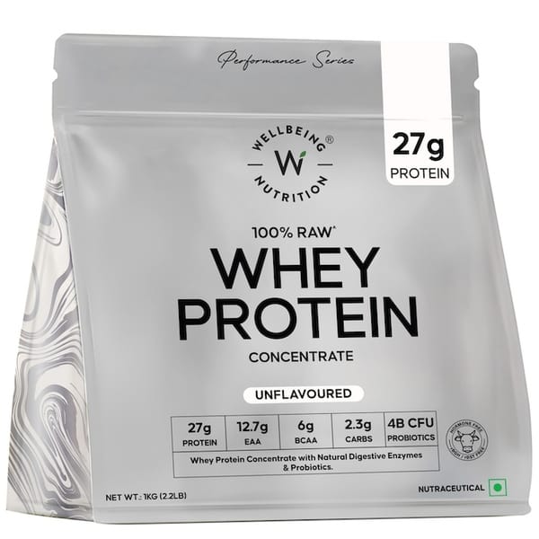 Buy Wellbeing Nutrition Whey Protein Concentrate Unflavored on EMI