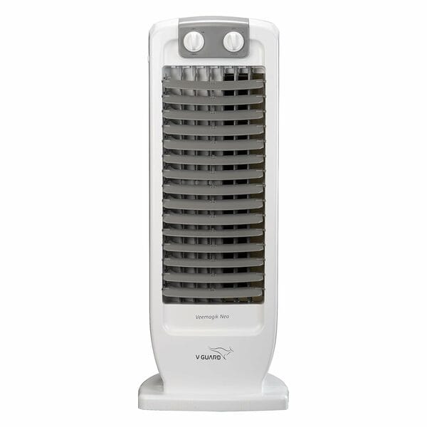 Buy V-Guard Veemagik Neo 17 (43.5cm) Tower Fan | 1300 RPM | 2401 CFM Air Flow | (Grey White) | 18-Months Warranty on EMI