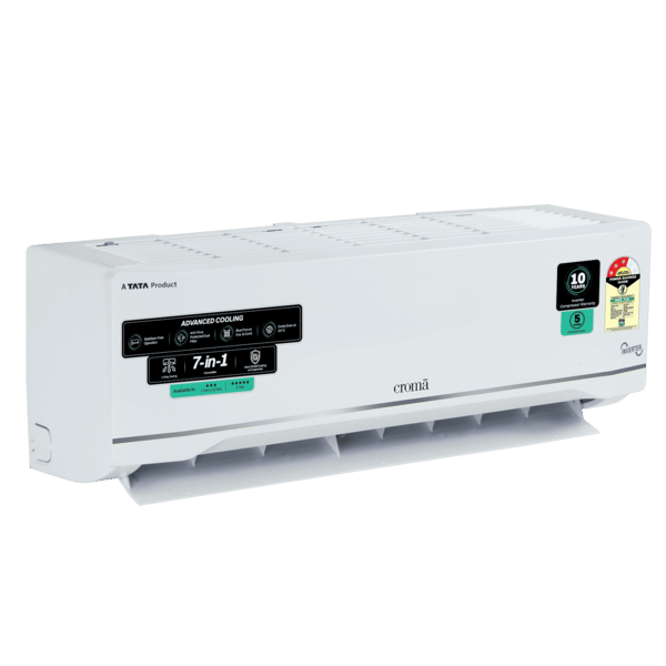 Buy Croma 7 in 1 Convertible 1 Ton 3 Star Inverter Split AC with Anti Viral Dust Filter (2026 Model, Copper Condenser) – A Tata Product on EMI