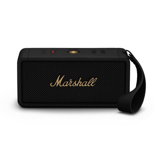 Buy Marshall Middleton Portable Bluetooth Speaker with 20+ Hours of Portable Playtime, 360° Sound, Dust & Waterproof (IP67) - Black & Brass. on EMI