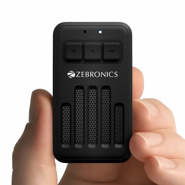 Buy ZEBRONICS Clipper, 4 Watts, Wearable Bluetooth Speaker with Mic, Magnetic Clip-On, Upto 20 Hours Playback, Bluetooth v5.3, Carry Loop, Adventure & Travel Companion, Portable Speaker (Black) on EMI