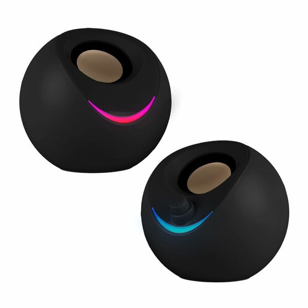 Buy ZEBRONICS Blues 2.0 Computer Speakers, 8 Watts, 45° Elevated Drivers, Dual Passive Radiators, USB Powered, AUX, Volume Control Knob, RGB LED, for Laptops & Desktop (Black) on EMI