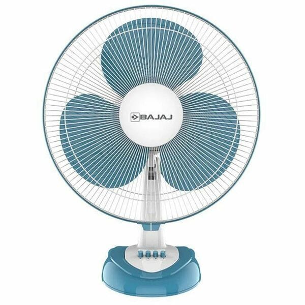 Buy Bajaj TURBO 400mm Table Fan for Home & Office | HighAir Delivery|3-Speed Control| 2-Year Warranty (Blue) on EMI