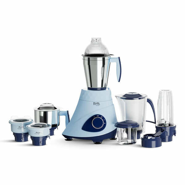 Buy Preethi Blueleaf Titanium 15.0 | Mixer grinder | 1000 Watt Mixie with 15 advanced features| 7 Jars on EMI
