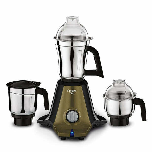 Buy Preethi Titan Mixer Grinder | 1000W Watt | 2yr Guarantee & Lifelong Free Service I 3 Jars I Black (MG-283) on EMI