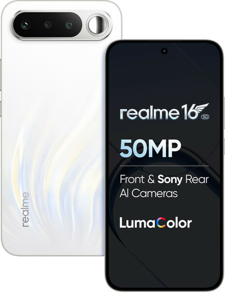 Buy realme 16 5G (Air White, 256 GB) (12 GB RAM) on EMI