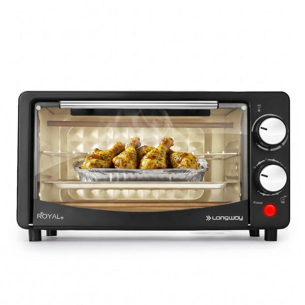 Buy Longway Royal Plus OTG 12 Ltr Oven Toaster Griller with Multiple Heating Modes | Temperature Timer Control for Baking Pizza, Cake, Grilling Chicken & Toasting Bread (800W, Black) on EMI