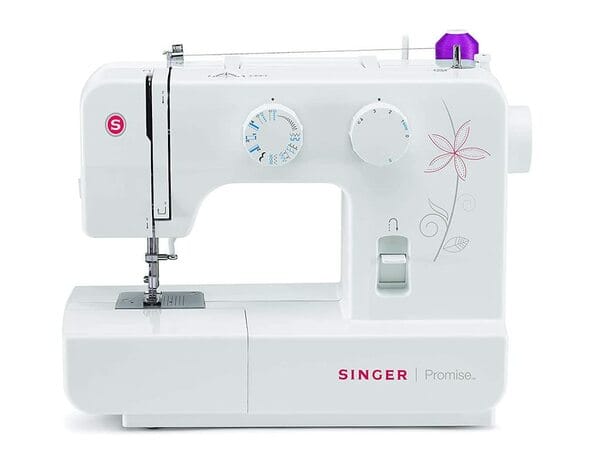 Buy Singer Promise 1412 Zig-Zag Sewing Machine, 12 Built-in Stitches, 25 Stitches Functions (White) with 70 W Powerful motor & Feed dog with106 Teeth in 6 Rows-Get Free Online Interactive Master Class on EMI