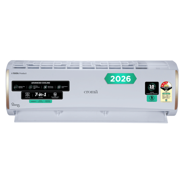 Buy Croma 7 in 1 Convertible 1.5 Ton 3 Star Inverter Split AC with 4 Way Auto Swing (2026 Model, Copper Condenser) – A Tata Product||CRLA018IND170297 on EMI