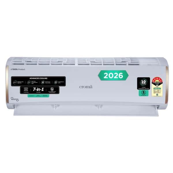 Buy Croma 7 in 1 Convertible 1.5 Ton 5 Star Inverter Split AC with 4 Way Auto Swing (2026 Model, Copper Condenser) – A Tata Product||CRLA018INF170298 on EMI