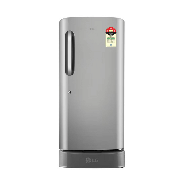 Buy LG 210L Single Door Refrigerator (GLD 2256 ZAPZ) with Smart Inverter Compressor – Shiny Steel, 5 Star Energy Rating, Toughened Glass Shelves on EMI