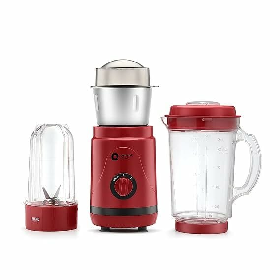 Buy Orient Electric , Compact Geenie 3 Jar Mixer Grinder|(Red) on EMI