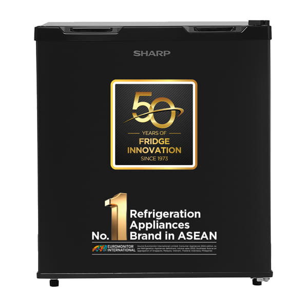 Buy SHARP 50L 3 Star Mini Direct Cool Single Door Refrigerator | Japan 7 Shield Protection | Toughened Glass Shelves | 3 Star | (Metal Black, SJ-MRW055N3-PKS) on EMI