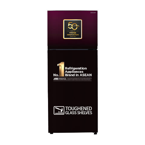 Buy SHARP 285 L 2 Star 7 in 1 Convertible mode Frost Free Double Door Refrigerator | Japan 7 Shield Protection | Hi-Tech Inverter | ISI Certified Mirror Glass Finish Door | (Wave Maroon, Model Number: SJ-FF335V2-GMW) on EMI