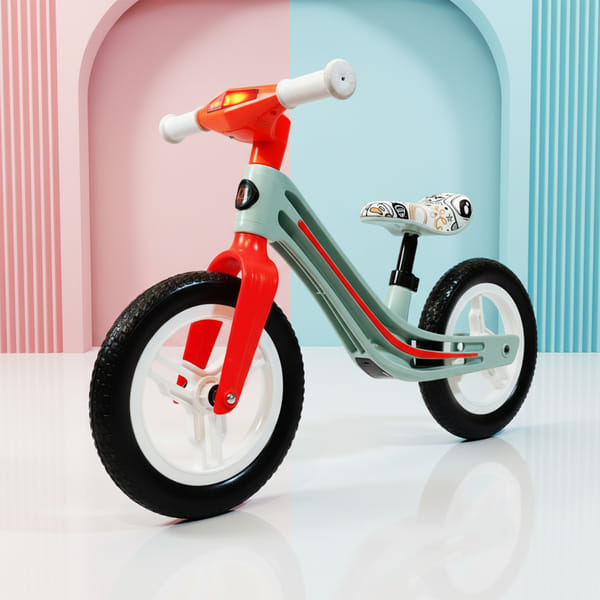 Buy Kidsmate Zippy Balance Bike for Kids 2-6 Years | Adjustable Handle & Seat Height | Inbuilt Music & LED Light | Kids Bicycle with EVA Tyres | Perfect balancing cycle for little Riders - Orange on EMI