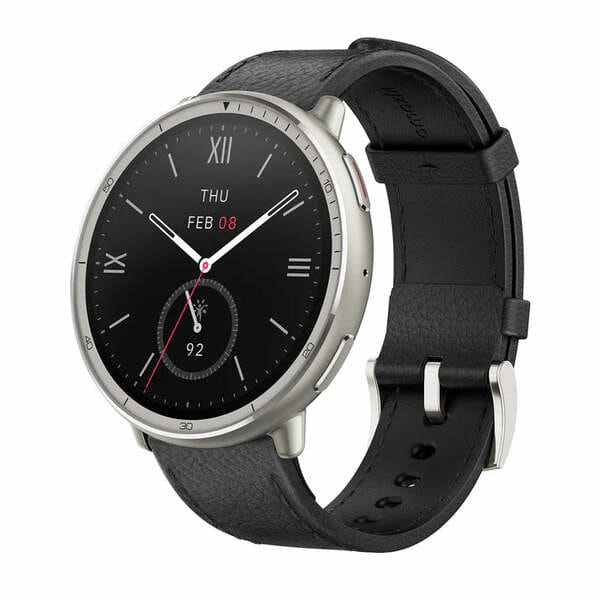 Buy Amazfit Active 2 (Round) (Black-Leather) on EMI