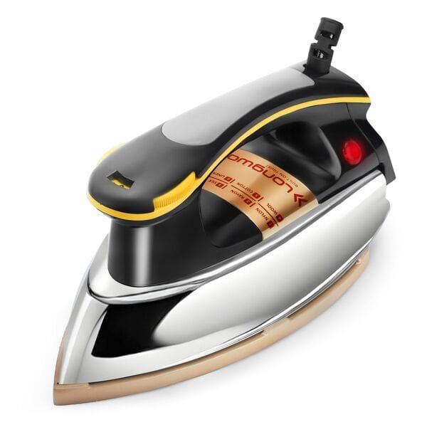 Buy Longway Plancha Heavy Weight Non-Stick Teflon Coated Dry Iron, Electric Iron for Clothes (1200 Watt, Black) on EMI