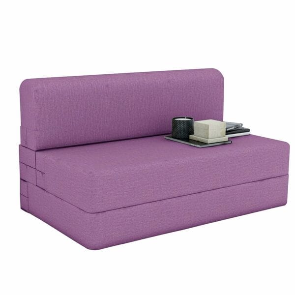 Buy Apkainterior Dublin Purple Sleeper Sofa Cum Bed 2 Seater (6 x 5 Ft) on EMI