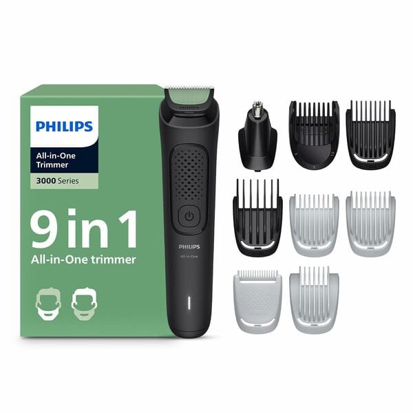 Buy Philips India's No.1 Men's Trimmer | Single stroke beard trimming | 9-in-1 All in One Grooming Kit- Face, Hair & Body| Ear/Nose Trimmer attachment | Intimate Comb | 2+3yrs* warranty | MG3927/30 on EMI