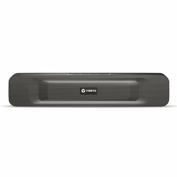Buy Toreto Sound Beam 3 20W Bluetooth Mini Sound bar, 2000 mAh Battery, 2.0 Channel with 52mm Drivers, TWS, AUX, Bluetooth and USB (Black) on EMI