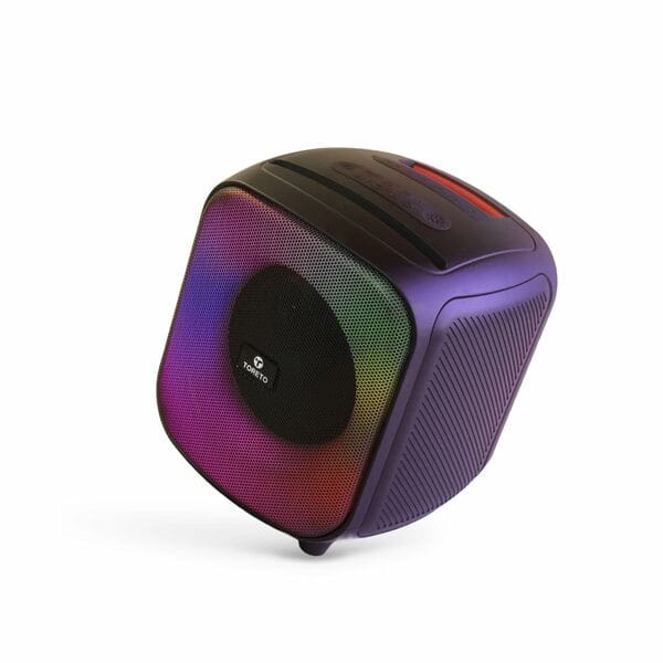 Buy Toreto Party Pulse Wireless Portable Bluetooth Party Speaker| Dynamic Running RGB Light| 60Watt Signature Deep Bass Speaker | AUX, TF, TWS, USB Support | HD Sound| with Wireless Karaoke Mic on EMI