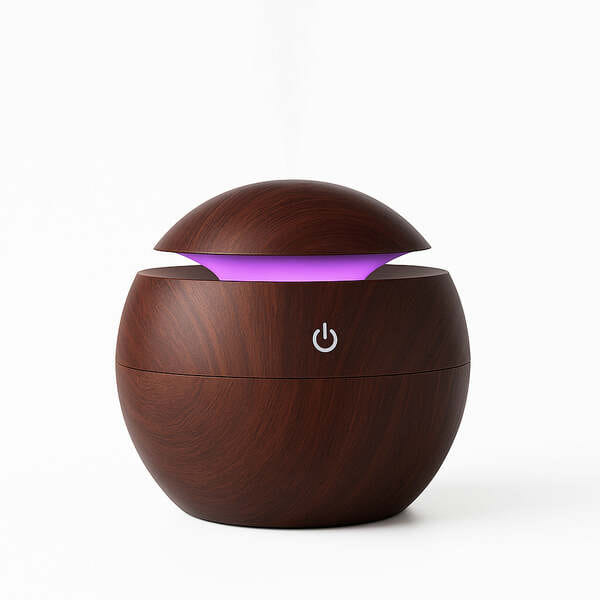 Buy FLIXX Encasa Wooden Aroma Diffuser & Cool Mist Humidifier | 130ml Capacity | USB Operated | Ultra-Quiet | Ambient Night Light | Ideal for Home & Office on EMI