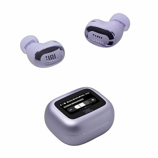 Buy JBL New Launch Live Buds 3 TWS,Hi-Res Audio True ANC Earbuds,Smart Case with Touch Display,40H Playtime,Wireless Charging, 6 Mic,Multipoint connection,IP55 proof, Headphones App,Personi-Fi 3.0(Purple) on EMI