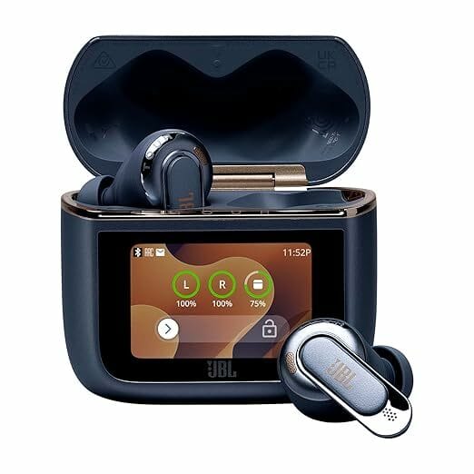 Buy JBL Tour Pro 3, True Wireless Bluetooth Headphones with Intelligent Charging Box, 40 Hours Battery Life, True Adaptive Noise Cancelling 2.0 and JBL Spatial 360 Sound with Head Tracking, Blue on EMI