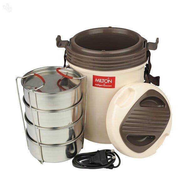 Buy MILTON Electron 4  Portable Electric Lunch Box-IVORY on EMI