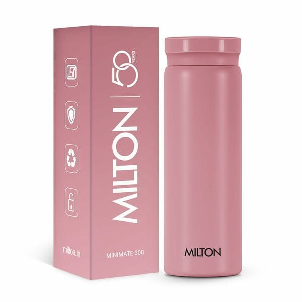 Buy Milton Minimate 300 Thermosteel Water Bottle -Berry on EMI