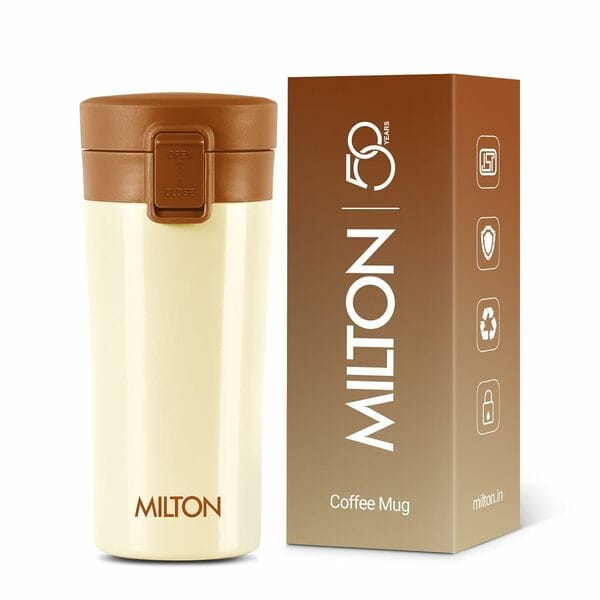 MILTON Thermosteel Vacuum Insulated Coffee Mug -Ivory