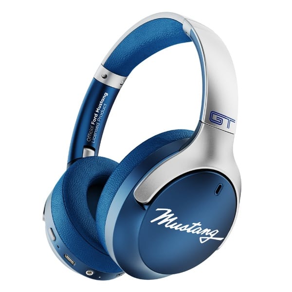 Buy Goboult Mustang Q 70Hrs Battery, ENC Mic, 40mm Drivers, 4EQ Modes, 5.4v Bluetooth & Wired Headset (Blue, On the Ear) on EMI