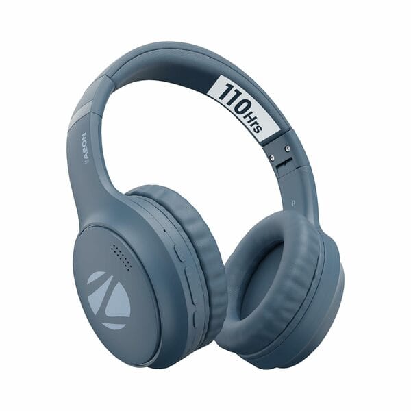 Buy ZEBRONICS AEON Over Ear Wireless Headphone with 110h Battery Backup, Supports Bluetooth & AUX, Gaming Mode, ENC, Dual Pairing, Rapid Charging (Blue) on EMI