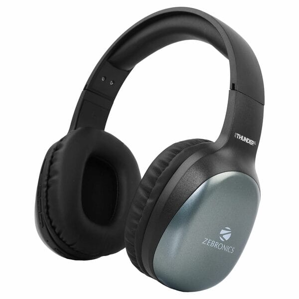 Buy ZEBRONICS Zeb-Thunder PRO On-Ear Wireless Headphone Up to 60 Hours Playback, Wired Mode, USB-C Type Charging(Olive Green) on EMI