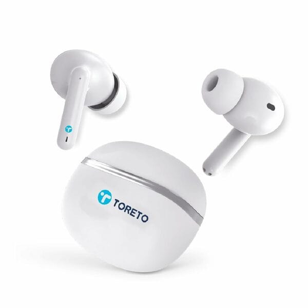Buy Toreto Air Sync TWS Wireless in Ear Earbuds Quad Mic Enc,with 40H Playtime Bluetooth V5.3 Low Latency Mode 12Mm Drivers Rapid Charge Ipx5 Smart Touch Controls on EMI