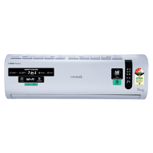 Buy Croma 7 in 1 Convertible 1.5 Ton 3 Star Inverter Split Smart AC with Wi-Fi Enabled (2026 Model, Copper Condenser) – A Tata Product on EMI